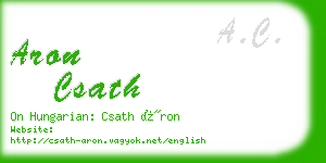 aron csath business card